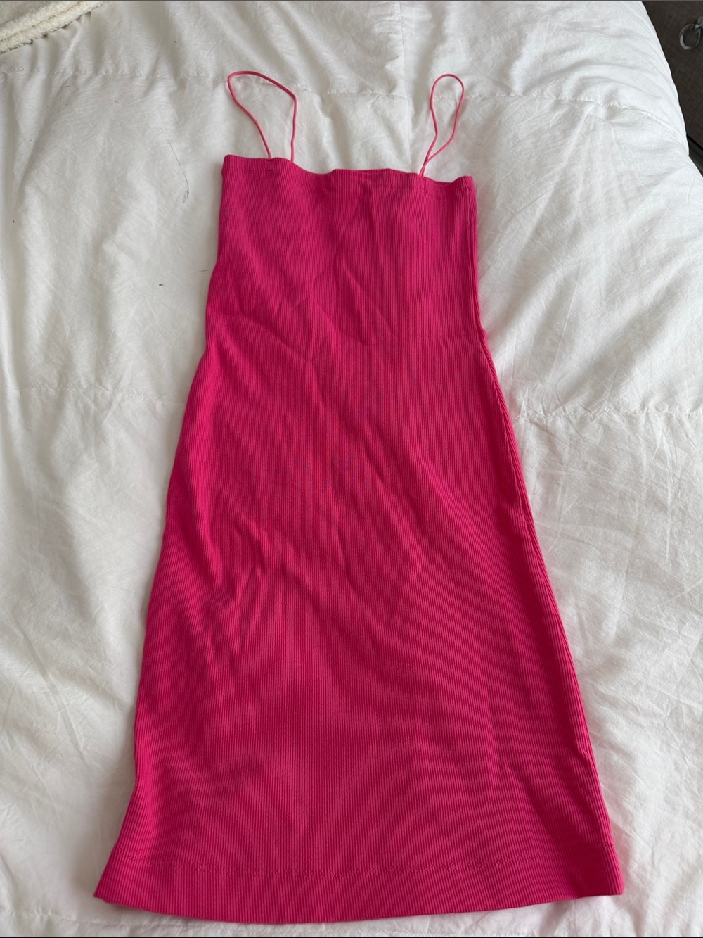 Zara Hot Pink Spaghetti Strap Mini Dress
